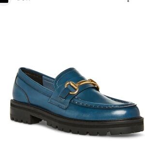 Steve Madden Lug Sole Blue Loafers